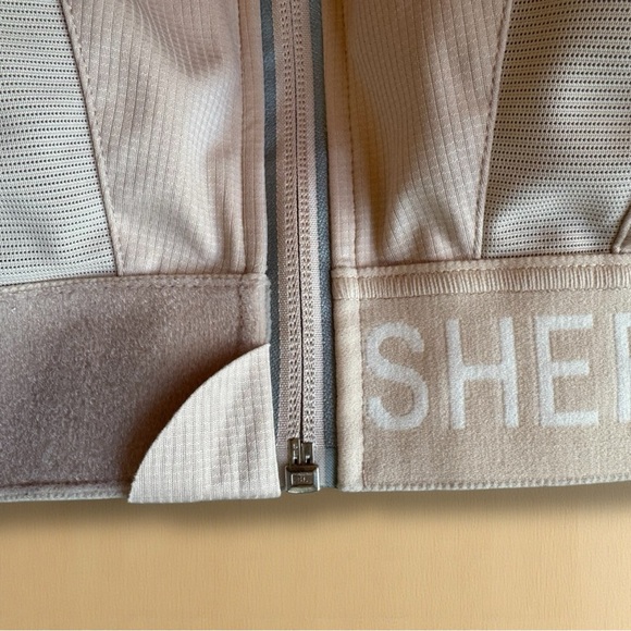 SHEFIT Ultimate Sports Bra Zip Front Adjustable Straps - Beige - Size Medium - Picture 4 of 16